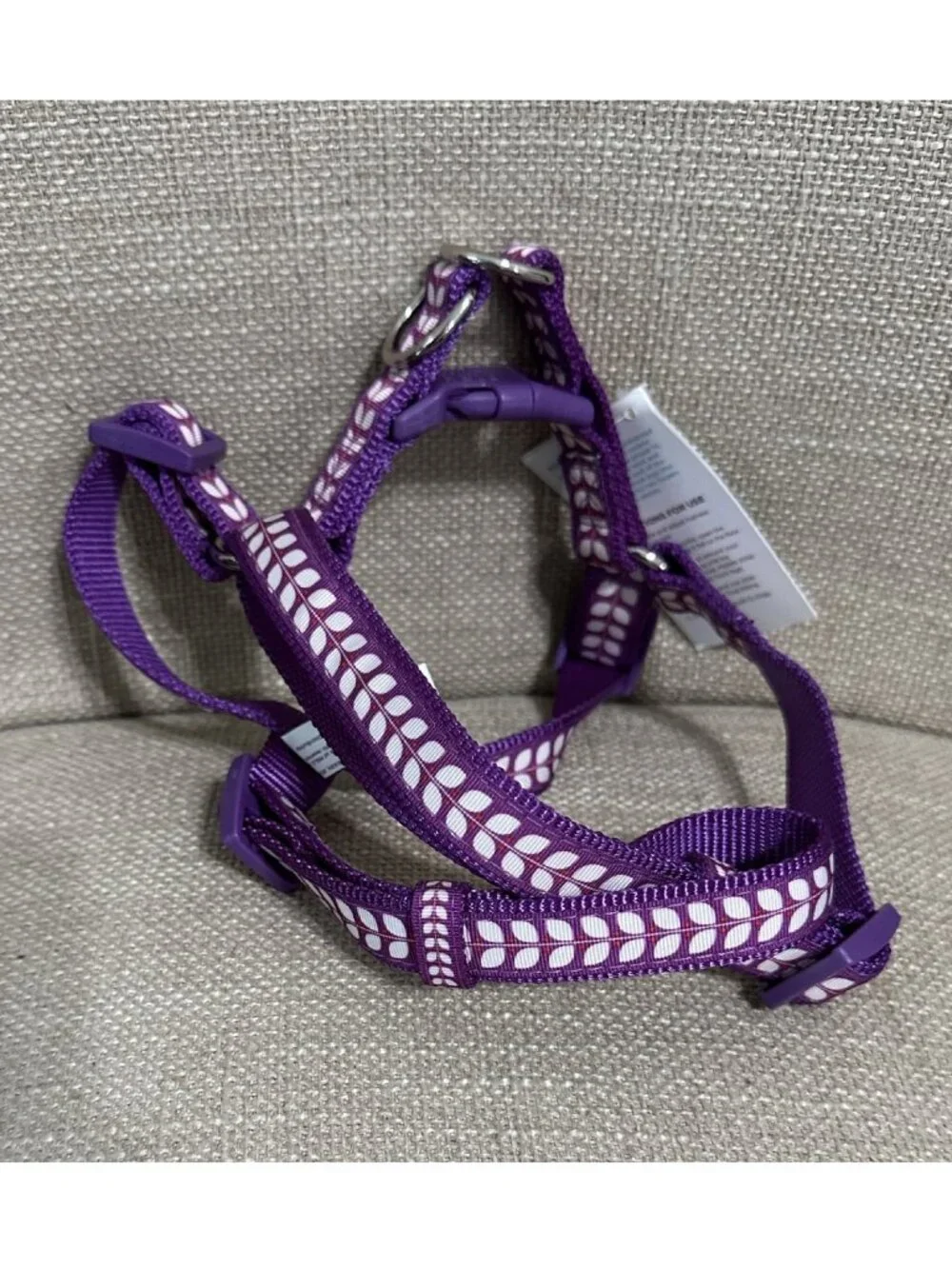 Martha Stewart Step in Dog Harness Purple & White Easy Walk Size M